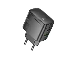 Мережевий зарядний пристрій Hoco CS61A Bright Black (6942007638425)