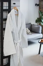 Халат готельний Ecotton XXL махровий білий з поясом універсальний White (24188) - мініатюра 7