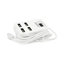 Концентратор Voltronic USB 2.0 to 4xUSB with power switch white (YT-HWS4-W) - мініатюра 2