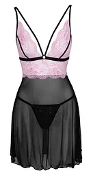 Пеньюар Babydoll black/pink S Cottelli 42-27413421021 101821 - мініатюра 2