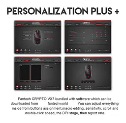 Игровая мышь Fantech VX-7 CRYPTO 60IPS, 15G, 800DPI Black - мініатюра 7
