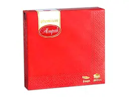 Серветка кольорова Алсу-Пак 20шт 33x33см Червона