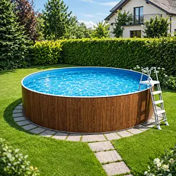 Басейн каркасний круглий Ø 4,6 м × 1,2 м Azuro Wood морозостійкий, Чехія для дорослих і дітей