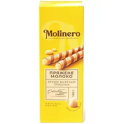Вафельні трубочки Molinero з начинкою зі смаком пряженого молока 140 г