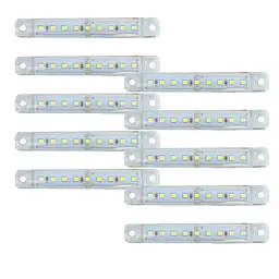 Габарит LED прямокутний 100х15 мм / 12/24V / 9 діодів / Білий 10 шт. (EMR 53B)