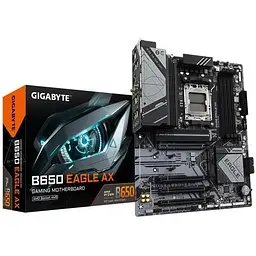 Материнська плата Gigabyte AM5 B650 EAGLE AX, B650, 4xDDR5, Int.Video (CPU), 4xSATA3, 3xM.2, 1xPCI-E 4.0x16, 3xPCI-E 3.0x16, Realtek 7.1, Realtek 7.1, Realtek 7.1, 4xUSB3.2/8xUSB2.0, HDMI/DP, ATX - мініатюра 2