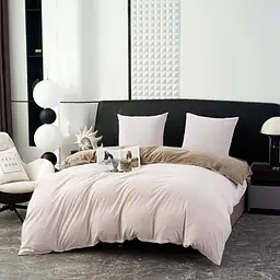 Постільна білизна L&M Home Textiles двоспальне ліжко з вареної бавовни не вимагає прасування 100% бавовна 180х220см Бежевий