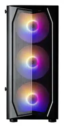 Корпус Zalman N4 Rev.1 Tempered Glass без БЖ Black (N4REV.1) Без БП - мініатюра 3