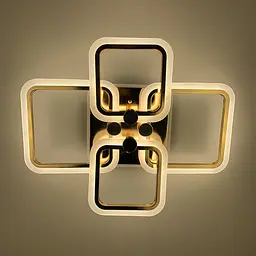 Золота LED люстра на 2+2 ріжки квадратної форми Line.F A 2503/2+2 RGB GD - мініатюра 6