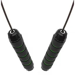 Скакалка швидкісна для кросфіту Cornix Speed Rope Classic XR-0148 Black/Green - мініатюра 2