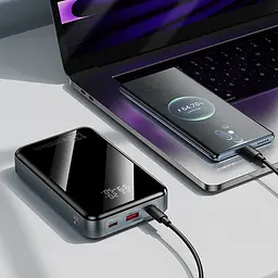 Портативний ЗП Power Bank Hoco Q30A Fast charge 130W 20000 mAh Metal gray - мініатюра 8