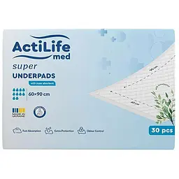 Пелюшки для малюків ActiLife Med Super 60 х 90, 30 шт (4820174981495)