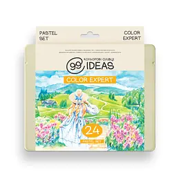 Набір олівців кольорових 99IDEAS "Color Expert" 24 кольори, Pastel Set, металева коробка, 99CE-24PAST