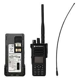 Комплект оригінальної цифрової радіостанції Motorola MotoTRBO DP4800 VHF AES-256 шифрування + 1 акумулятор та 47см антена