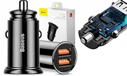 Автомобільний зарядний пристрій Baseus Circular Plastic А+А 30W Black CCALL-YD01 - мініатюра 4