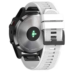 Силіконовий ремінець Primo для годинника Garmin Fenix 3/3HR/Fenix 5X/6X White - мініатюра 2