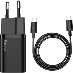 Зарядний пристрій Baseus 1xUSB 25W (USB-C) + Cable Type-C black (TZCCSUP-L01) - мініатюра 7