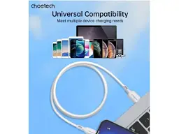 Кабель Lightning Choetech USB 2.0 AM to Lightning 1.0m 2.4A white (XAL-0003-WH-V2) - мініатюра 4