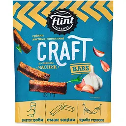 Грінки житньо-пшеничні Flint Craft Bars Часник 80 г