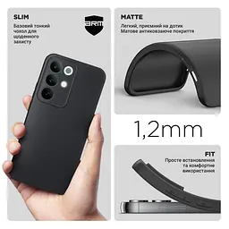Чехол-накладка для смартфона Realme C85 Pro 4G, противоударный, силиконовый, термополиуретановый (ТПУ), с защитой камеры и корпуса, черный, защита всего корпуса, ArmorStandart (ARM89921) - мініатюра 3