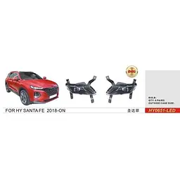 LED Протитуманні фари для Hyundai Santa Fe 2017-2021 DRL (HY-0651LED) - мініатюра 2