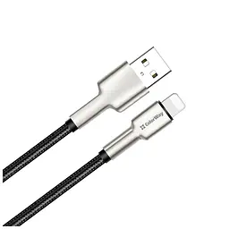 Дата кабель USB 2.0 AM to Lightning 1.0m head metal black ColorWay (CW-CBUL046-BK) - мініатюра 2