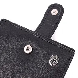 Чоловічий гаманець середнього розміру з натуральної шкіри ST Leather 22484 чорний - мініатюра 6