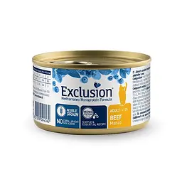 Консерва для дорослих котів Exclusion Cat Adult Beef з яловичиною 85 г