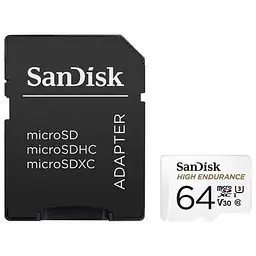 Карта пам'яті SanDisk 64GB microSDXC class 10 UHS-I U3 V30 High Endurance (SDSQQNR-064G-GN6IA) - мініатюра 2