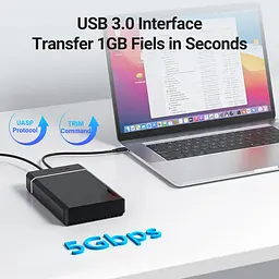 Корпус для жорсткого диска ACASIS EC-5351C USB 3.0 до 30 ТБ для SATA 2,5/3,5 дюйма (Чорний) - мініатюра 4