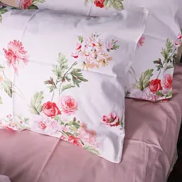 Простирадло MirSon Сатин Spring Flower 110х160 см рожеве (2200011121949) - мініатюра 3