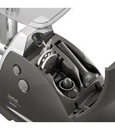 Tefal М'ясорубка HV8 Successor, 2200Вт, 4.5кг/хв, 3 решітки, насадка для ковбас, кеббе, 4 терки, пластик/метал, чорний - мініатюра 4