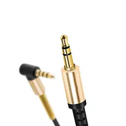 Кабель 3,5"-3.5" 2m Hoco Black (UPA-02) (пружина) - мініатюра 3