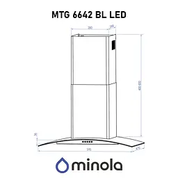 Витяжка декоративна зі склом MINOLA MTG 6642 BL LED - мініатюра 12