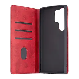 Чохол-книжка Premium Samsung S23 Ultra (S918) Dark Red - мініатюра 2