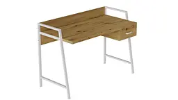 Письмовий стіл Ferrum-decor Комфорт 750x1200x600 Білий метал ДСП Дуб Артізан 32 мм (FRD-103462)