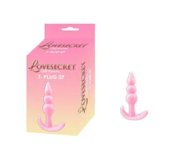 Анальна пробка Lovesecret Sensual T-Plug 07 9.3 см (рожевий) - мініатюра 3