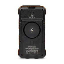 Повербанк з сонячною панеллю 20000mAh Power Bank Kraft KPB-U2230WFCSL Orange бездротова зарядка LED-ліхтар (43-00064) - мініатюра 2