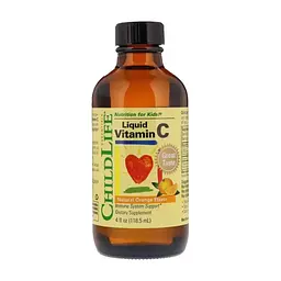 Вітамін ChildLife Рідкий Вітамін С для Дітей, Смак Апельсина, Liquid Vitamin C, 11 (CDL-10200)