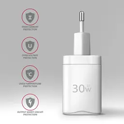 Зарядний пристрій AXAGON 1xUSB QC4.0 + 1xUSB-C PD30W PPS white (ACU-PQ30W) - мініатюра 6