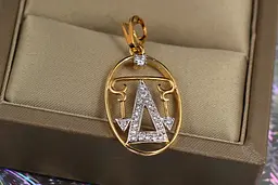 Кулон зодіак Xuping Jewelry терези 2.6 см із родієм золотистий