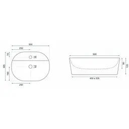 Умивальник Rea Carina 38,5x50 white (REA-U0568) - мініатюра 3