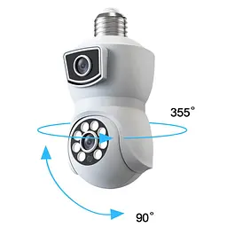IP-камера цокольна з подвійним об'єктивом XON SmartCam Wi-Fi 1080P (GBWEW22VW 3718) Біла - мініатюра 2