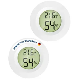 Цифрові міні термометри-гігрометри для кімнати, 2 шт, чорні