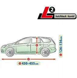 Тент автомобільний для Хечбека Універсала L2 455 х 148 x 136 см Membrane Garage (5-4728-248-3050) - мініатюра 2