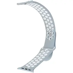 Ремінець Apple Watch Nike Sport 42/44/45/46/49 мм Сірий/Білий L