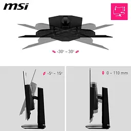 Монітор 31.5" MSI MPG 322URX UHD OLED 240Hz (MPG 322URX 3840х2160 (UHD, 4K) QD-OLED 240 Hz - мініатюра 5