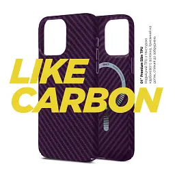 Чохол ArmorStandart LikeCarbon MagCase для Apple iPhone 14 Pro Purple - мініатюра 2