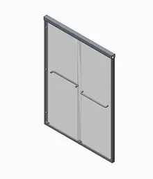 Двері в нішу Koer SR SD03-140x200-TR-01 прозоре скло Easy Clean 8 мм, хром KR5385, універсальні, прозорий, хром - мініатюра 6