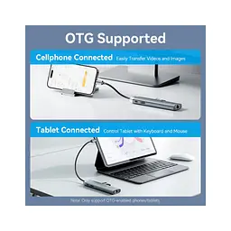 Концентратор Vention USB-C 7-in-1 USB-C PD + USB 3.2 + USB 3.0 + USB 2.0 + RJ45 + SD/TF + HDMI 0.15m (TGUHB) - мініатюра 10